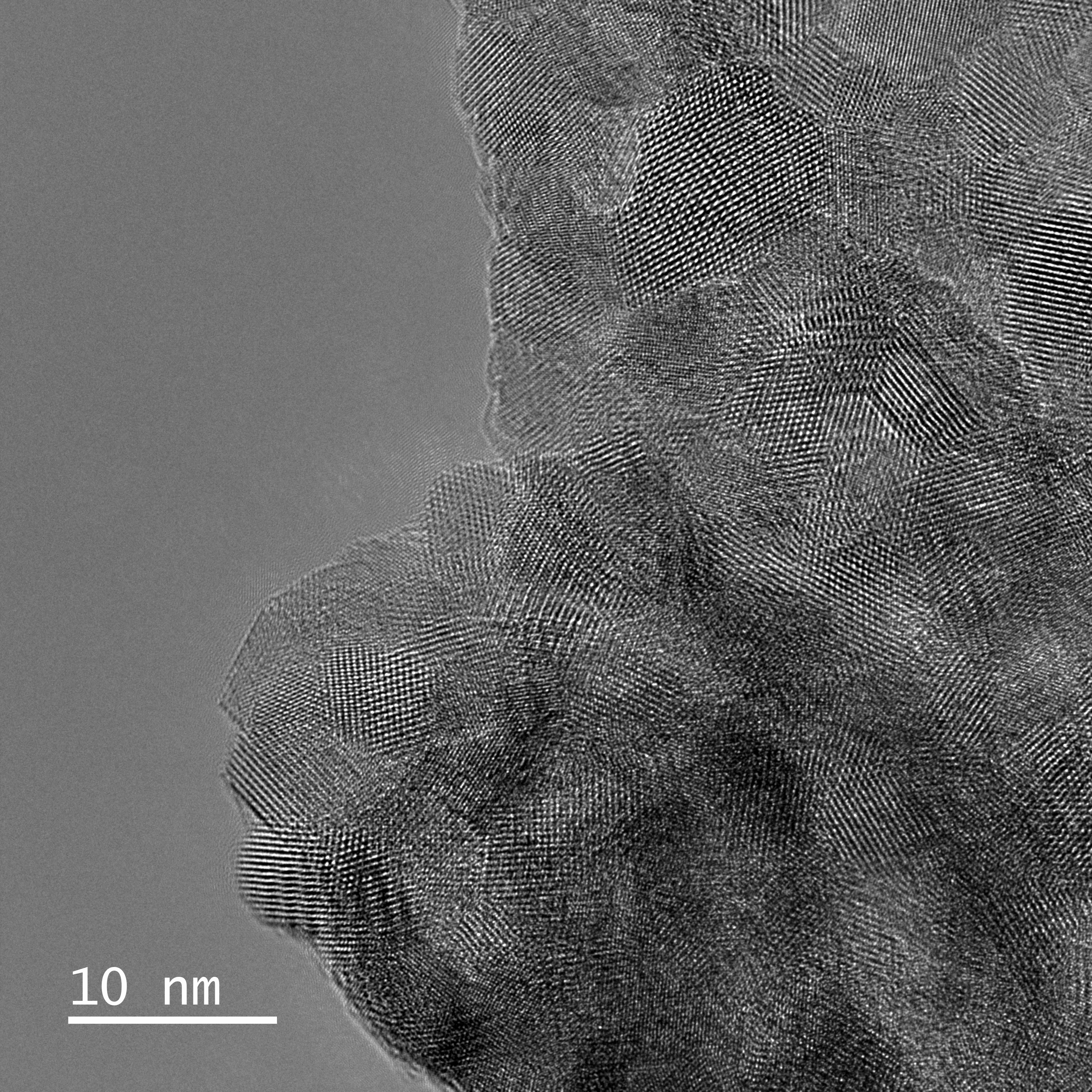 HRTEM Micrograph of CoCe mixed oxide. Courtesy of H.N. Pham